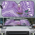 Australia Epilepsy Awareness Auto Sun Shade Purple Budgerigar Plumeria Aboriginal - Aussie Hoodie