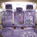 Australia Epilepsy Awareness Back Car Seat Cover Purple Budgerigar Plumeria Aboriginal - Aussie Hoodie