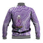 Australia Epilepsy Awareness Baseball Jacket Purple Budgerigar Plumeria Aboriginal - Aussie Hoodie
