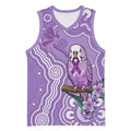 Australia Epilepsy Awareness Basketball Jersey Purple Budgerigar Plumeria Aboriginal - Aussie Hoodie