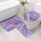 Australia Epilepsy Awareness Bathroom Set Purple Budgerigar Plumeria Aboriginal - Aussie Hoodie