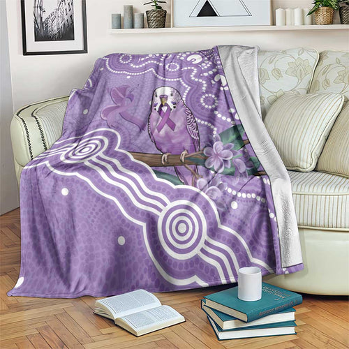Australia Epilepsy Awareness Blanket Purple Budgerigar Plumeria Aboriginal - Aussie Hoodie