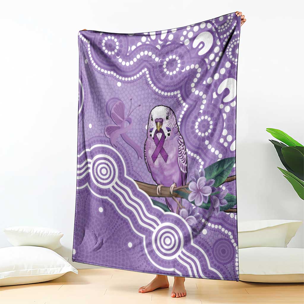 Australia Epilepsy Awareness Blanket Purple Budgerigar Plumeria Aboriginal - Aussie Hoodie