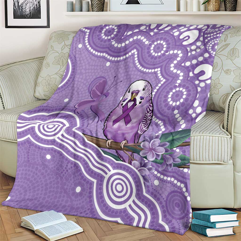 Australia Epilepsy Awareness Blanket Purple Budgerigar Plumeria Aboriginal - Aussie Hoodie