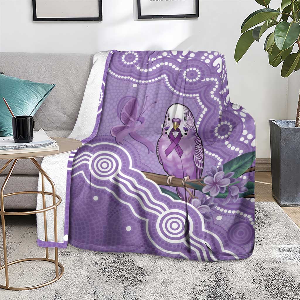 Australia Epilepsy Awareness Blanket Purple Budgerigar Plumeria Aboriginal - Aussie Hoodie