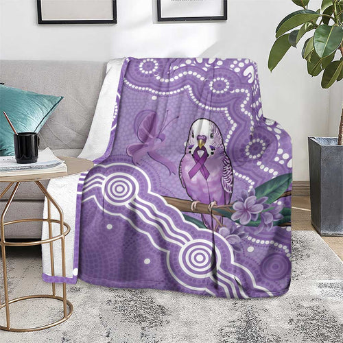 Australia Epilepsy Awareness Blanket Purple Budgerigar Plumeria Aboriginal - Aussie Hoodie