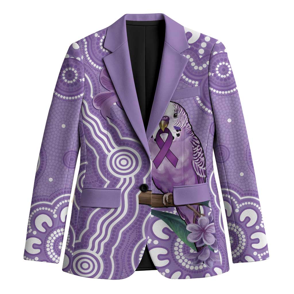 Australia Epilepsy Awareness Blazer Purple Budgerigar Plumeria Aboriginal - Aussie Hoodie