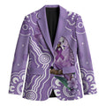 Australia Epilepsy Awareness Blazer Purple Budgerigar Plumeria Aboriginal - Aussie Hoodie