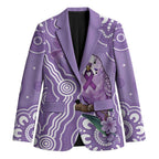 Australia Epilepsy Awareness Blazer Purple Budgerigar Plumeria Aboriginal - Aussie Hoodie