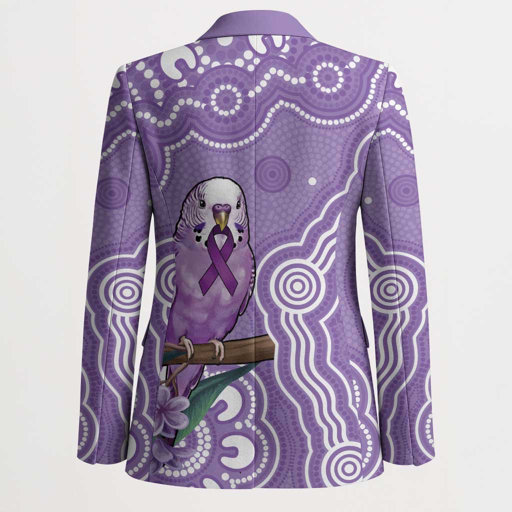 Australia Epilepsy Awareness Blazer Purple Budgerigar Plumeria Aboriginal - Aussie Hoodie