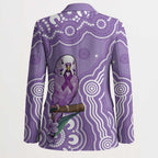 Australia Epilepsy Awareness Blazer Purple Budgerigar Plumeria Aboriginal - Aussie Hoodie