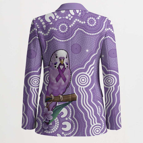 Australia Epilepsy Awareness Blazer Purple Budgerigar Plumeria Aboriginal - Aussie Hoodie