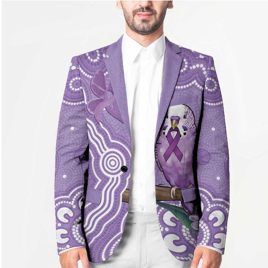 Australia Epilepsy Awareness Blazer Purple Budgerigar Plumeria Aboriginal - Aussie Hoodie