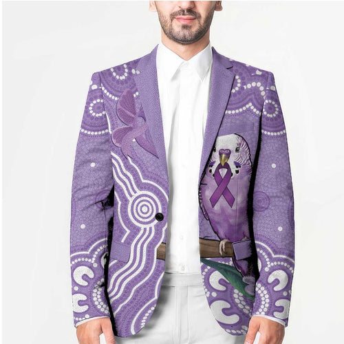 Australia Epilepsy Awareness Blazer Purple Budgerigar Plumeria Aboriginal - Aussie Hoodie