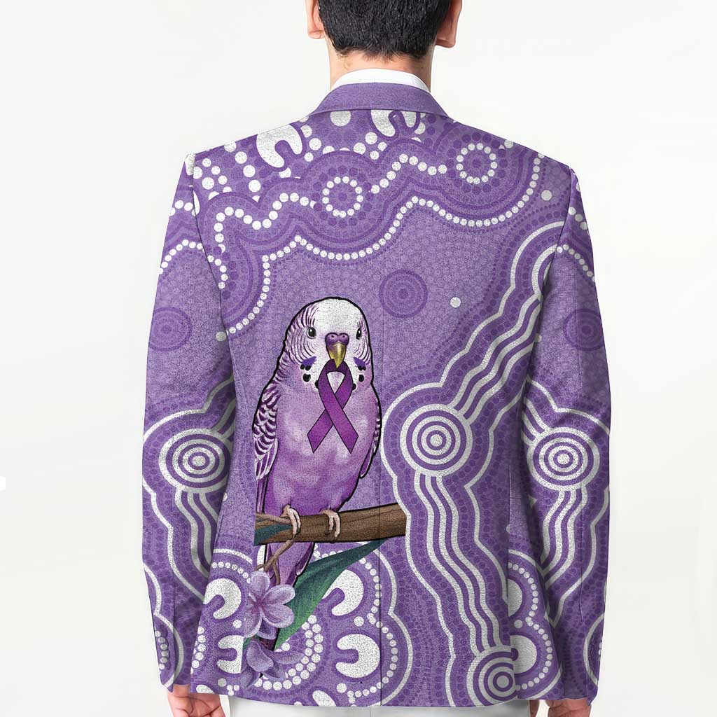 Australia Epilepsy Awareness Blazer Purple Budgerigar Plumeria Aboriginal - Aussie Hoodie