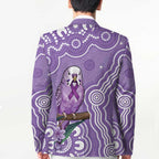Australia Epilepsy Awareness Blazer Purple Budgerigar Plumeria Aboriginal - Aussie Hoodie