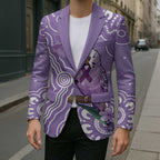 Australia Epilepsy Awareness Blazer Purple Budgerigar Plumeria Aboriginal - Aussie Hoodie