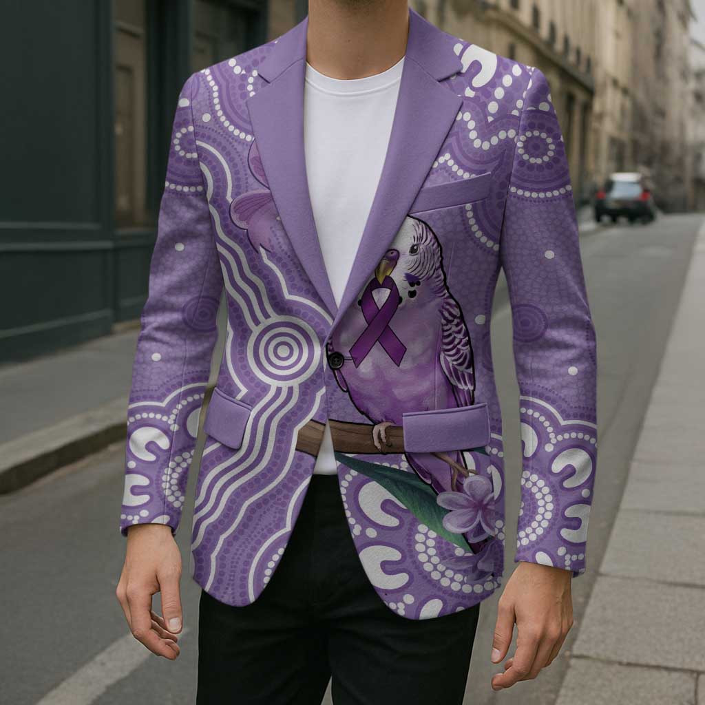 Australia Epilepsy Awareness Blazer Purple Budgerigar Plumeria Aboriginal - Aussie Hoodie