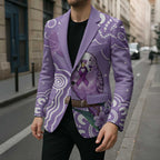 Australia Epilepsy Awareness Blazer Purple Budgerigar Plumeria Aboriginal - Aussie Hoodie