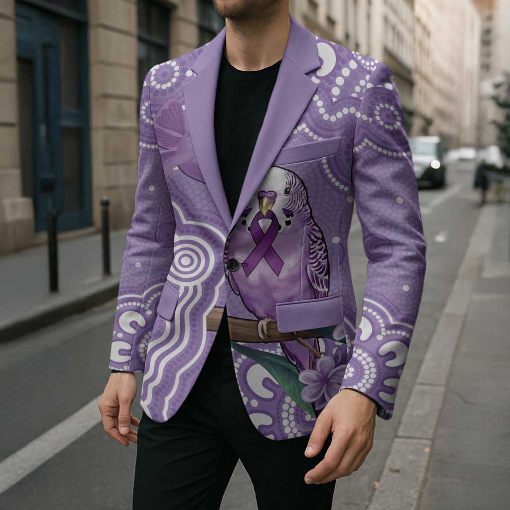 Australia Epilepsy Awareness Blazer Purple Budgerigar Plumeria Aboriginal - Aussie Hoodie