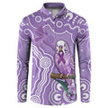 Australia Epilepsy Awareness Button Sweatshirt Purple Budgerigar Plumeria Aboriginal - Aussie Hoodie