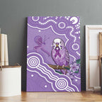 Australia Epilepsy Awareness Canvas Wall Art Purple Budgerigar Plumeria Aboriginal - Aussie Hoodie