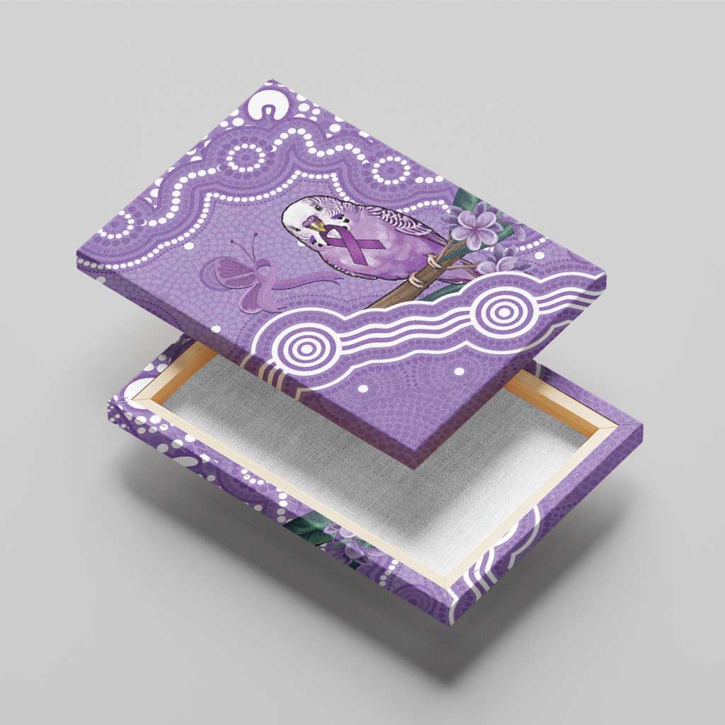 Australia Epilepsy Awareness Canvas Wall Art Purple Budgerigar Plumeria Aboriginal - Aussie Hoodie