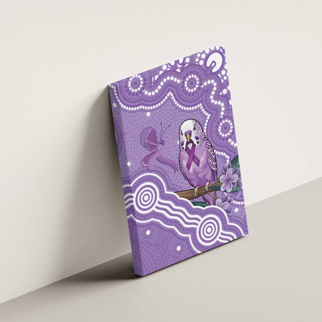 Australia Epilepsy Awareness Canvas Wall Art Purple Budgerigar Plumeria Aboriginal - Aussie Hoodie