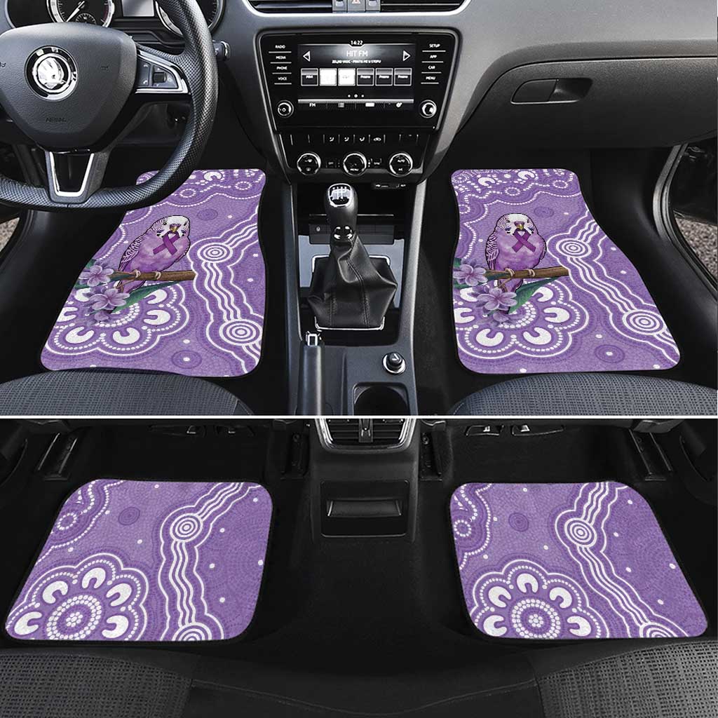 Australia Epilepsy Awareness Car Mats Purple Budgerigar Plumeria Aboriginal - Aussie Hoodie