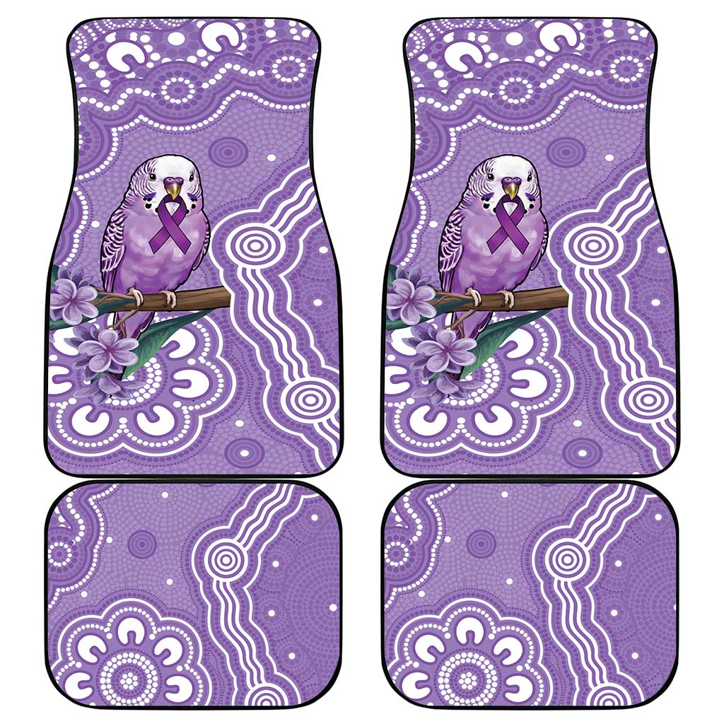 Australia Epilepsy Awareness Car Mats Purple Budgerigar Plumeria Aboriginal - Aussie Hoodie