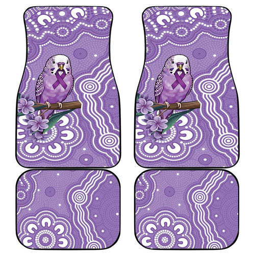 Australia Epilepsy Awareness Car Mats Purple Budgerigar Plumeria Aboriginal - Aussie Hoodie