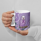 Australia Epilepsy Awareness Ceramic Mug Purple Budgerigar Plumeria Aboriginal - Aussie Hoodie