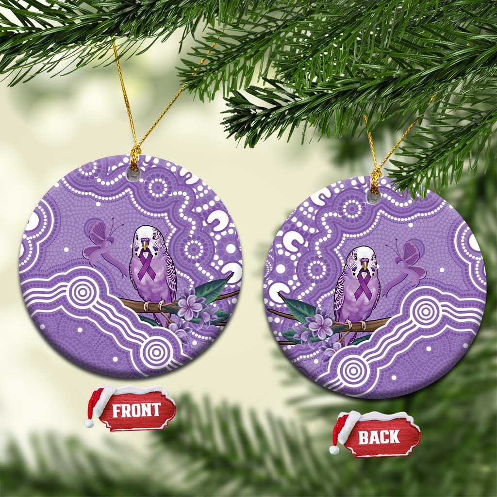 Australia Epilepsy Awareness Ceramic Ornament Purple Budgerigar Plumeria Aboriginal - Aussie Hoodie