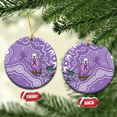Australia Epilepsy Awareness Ceramic Ornament Purple Budgerigar Plumeria Aboriginal - Aussie Hoodie