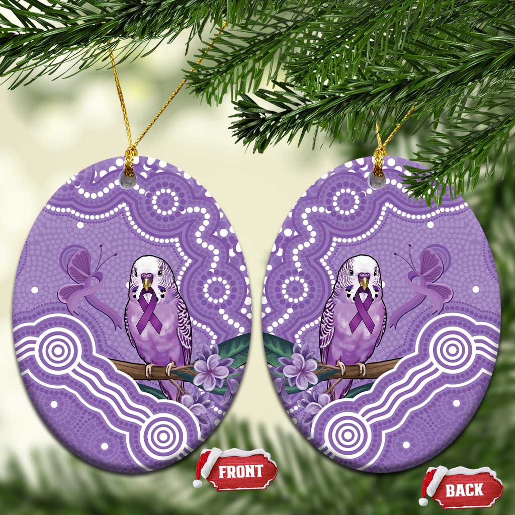 Australia Epilepsy Awareness Ceramic Ornament Purple Budgerigar Plumeria Aboriginal - Aussie Hoodie