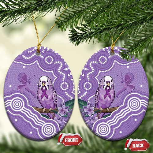 Australia Epilepsy Awareness Ceramic Ornament Purple Budgerigar Plumeria Aboriginal - Aussie Hoodie