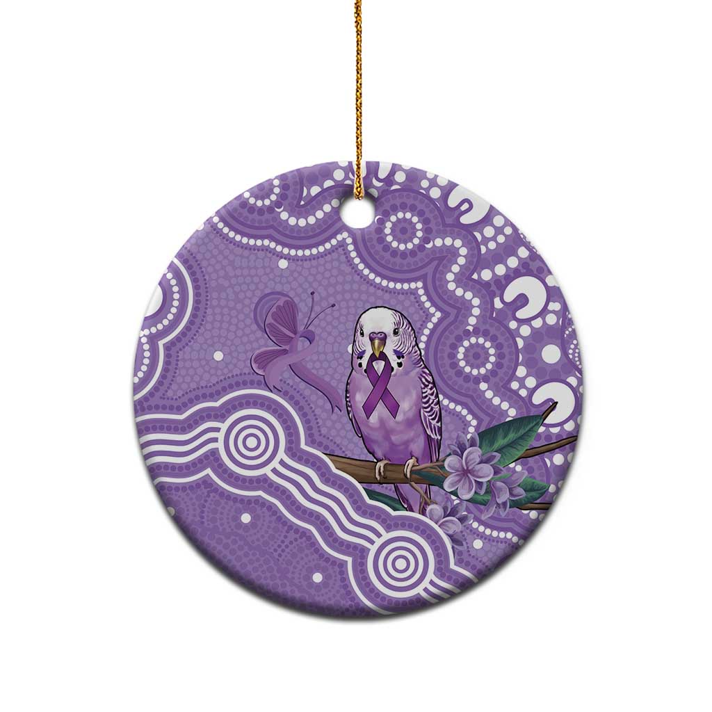 Australia Epilepsy Awareness Ceramic Ornament Purple Budgerigar Plumeria Aboriginal - Aussie Hoodie