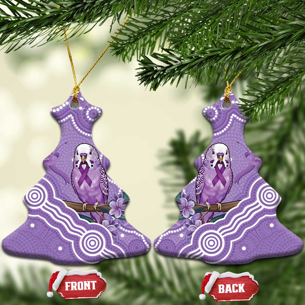 Australia Epilepsy Awareness Ceramic Ornament Purple Budgerigar Plumeria Aboriginal - Aussie Hoodie