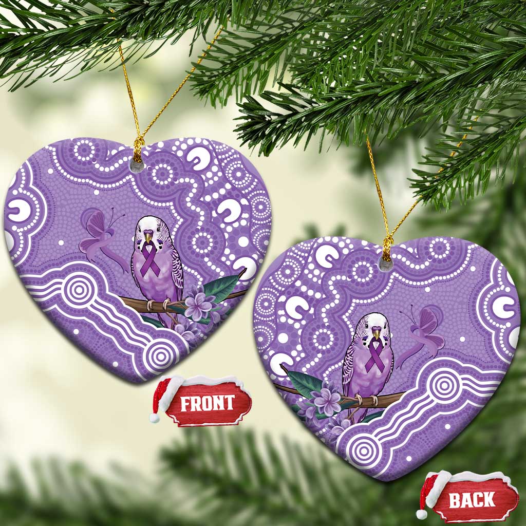 Australia Epilepsy Awareness Ceramic Ornament Purple Budgerigar Plumeria Aboriginal - Aussie Hoodie