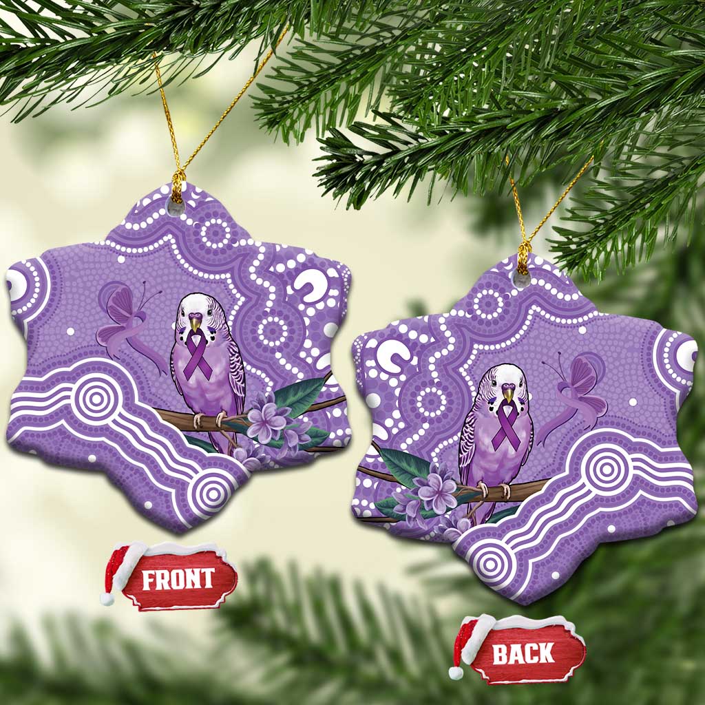 Australia Epilepsy Awareness Ceramic Ornament Purple Budgerigar Plumeria Aboriginal - Aussie Hoodie
