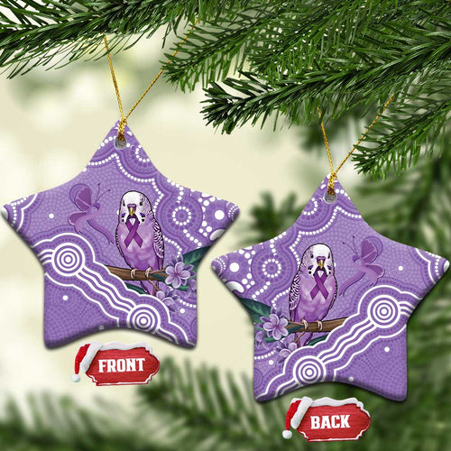 Australia Epilepsy Awareness Ceramic Ornament Purple Budgerigar Plumeria Aboriginal - Aussie Hoodie