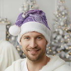Australia Epilepsy Awareness Christmas Santa Hat Purple Budgerigar Plumeria Aboriginal - Aussie Hoodie