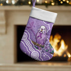 Australia Epilepsy Awareness Christmas Stocking Purple Budgerigar Plumeria Aboriginal - Aussie Hoodie
