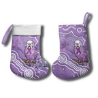 Australia Epilepsy Awareness Christmas Stocking Purple Budgerigar Plumeria Aboriginal - Aussie Hoodie