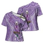 Australia Epilepsy Awareness Cross Shoulder Shirt Purple Budgerigar Plumeria Aboriginal - Aussie Hoodie