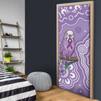 Australia Epilepsy Awareness Door Cover Purple Budgerigar Plumeria Aboriginal - Aussie Hoodie