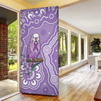 Australia Epilepsy Awareness Door Cover Purple Budgerigar Plumeria Aboriginal - Aussie Hoodie