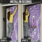 Australia Epilepsy Awareness Door Cover Purple Budgerigar Plumeria Aboriginal - Aussie Hoodie