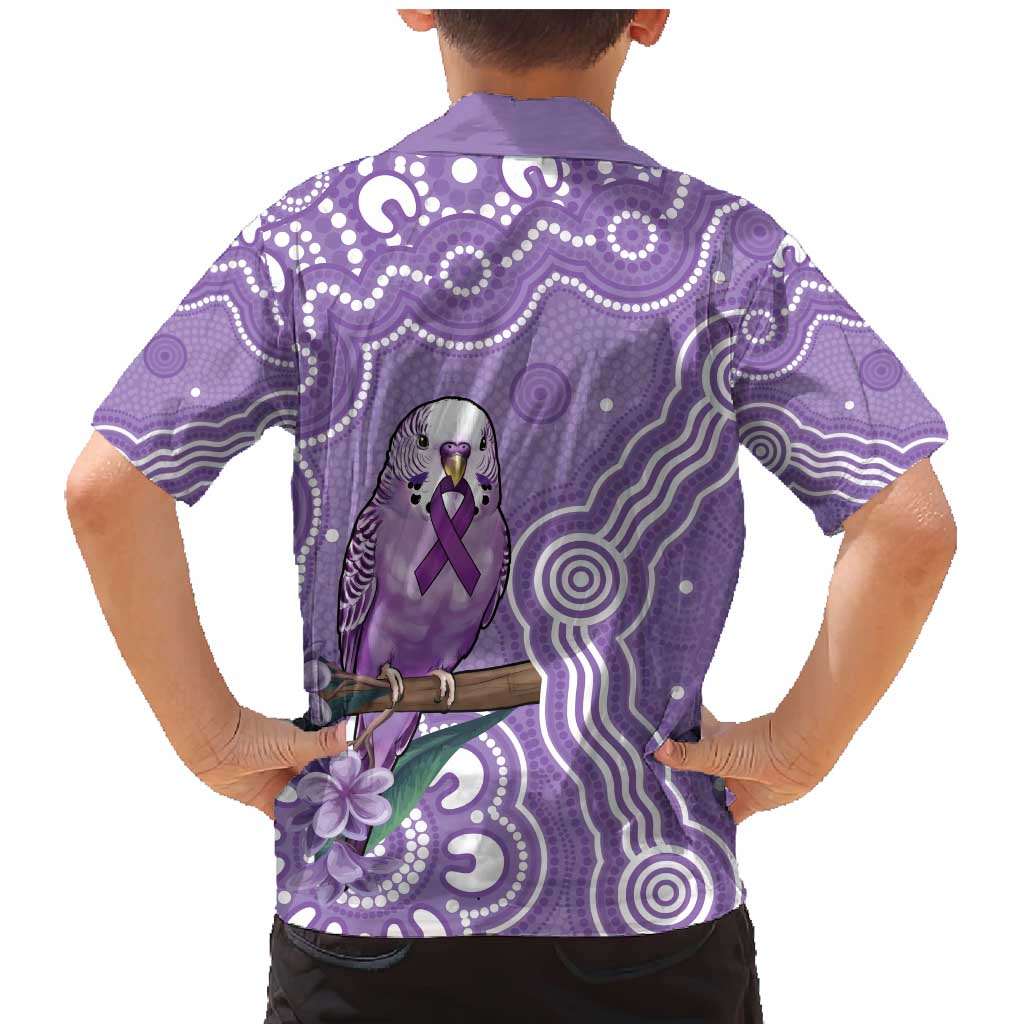 Australia Epilepsy Awareness Family Matching Mermaid Dress and Hawaiian Shirt Purple Budgerigar Plumeria Aboriginal - Aussie Hoodie