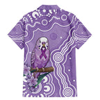 Australia Epilepsy Awareness Family Matching Mermaid Dress and Hawaiian Shirt Purple Budgerigar Plumeria Aboriginal - Aussie Hoodie